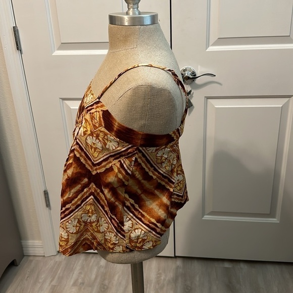 FREE PEOPLE RETRO CROP TOP BLOUSE GUC SZ S/P SPRING SUMMER EVERYDAY - Picture 6 of 8